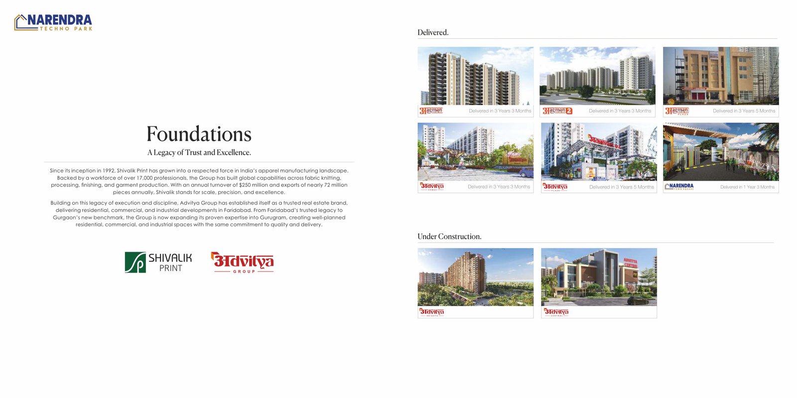 Narendra Techno Park brochure — page 20 of 21