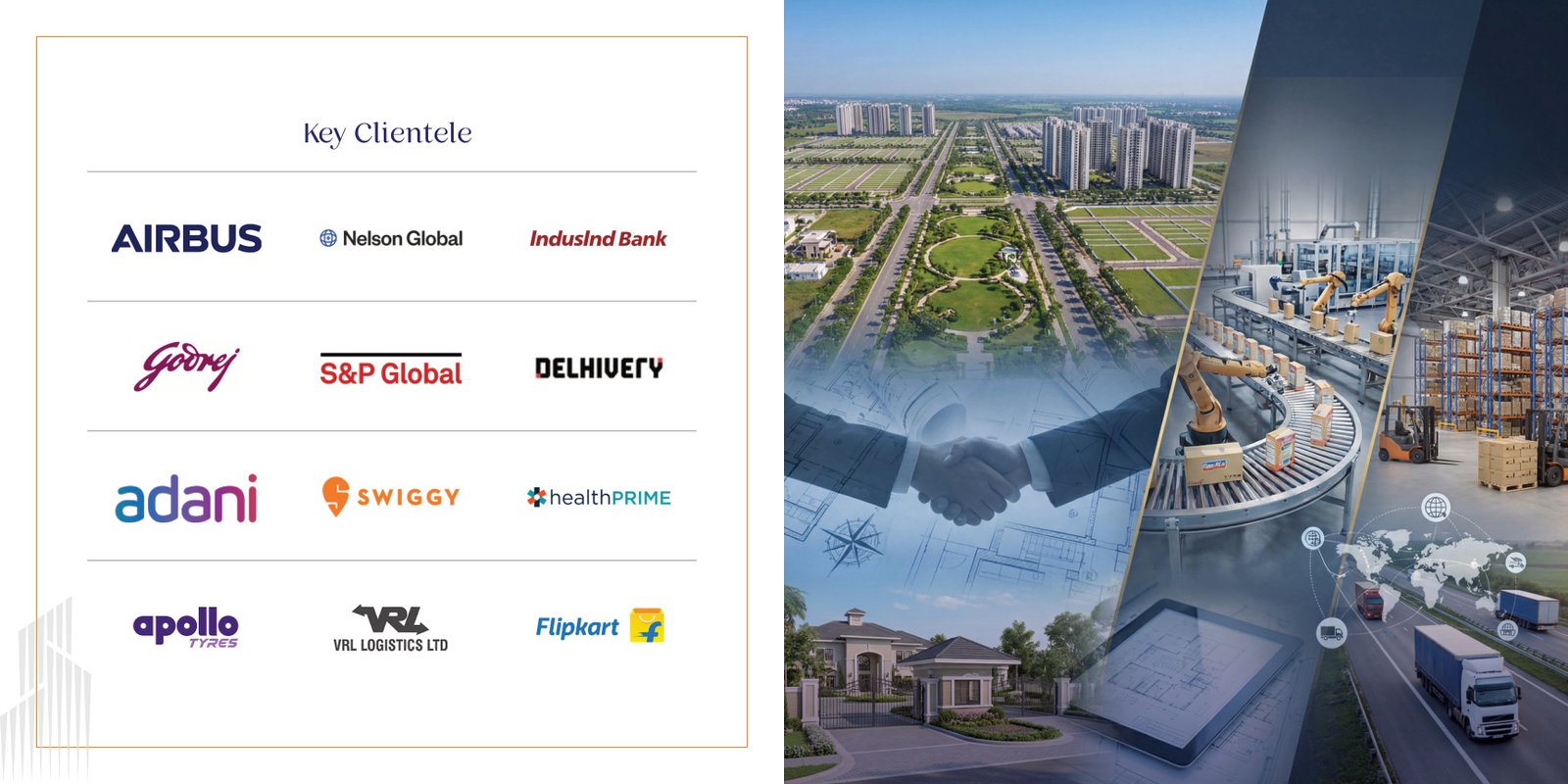 Key clientele featured in the Rasa Enclave brochure